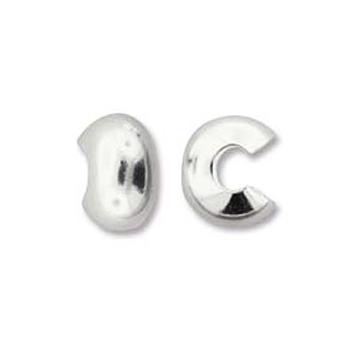 Crimp Bead Cover 6mm Silver Plate- 144개