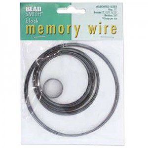 Memory Wire Asst 5 Sizes 10 Coils Ea Black Oxide