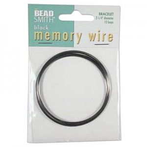 Memory Wire Bracelet 2.25 Black -12바퀴