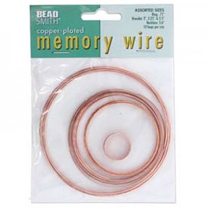 Memory Wire Asst 5 Sizes 10 Coils Ea Copper Color