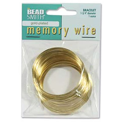 Memory Wire 1 3/4 Gold Plate -bracelet