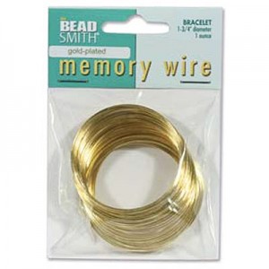 Memory Wire 1 3/4 Gold Plate -bracelet