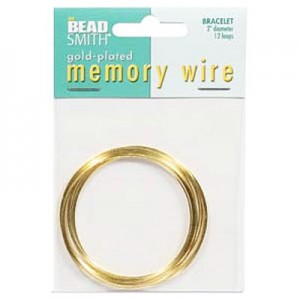 Memory Wire 2inch Gold Plate -bracelet 12바퀴