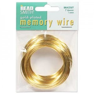 Memory Wire 2inch Gold Plate -bracelet