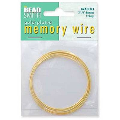 Memory Wire Gld Plt 2.25 Bracelet Wire -12바퀴