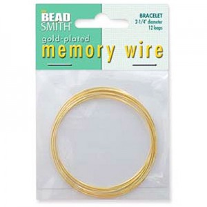 Memory Wire Gld Plt 2.25 Bracelet Wire -12바퀴