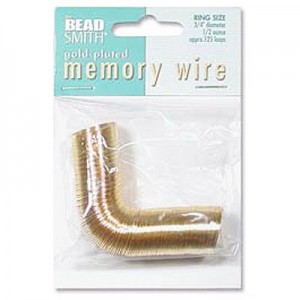 Gold Plate Ring 3/4 Memory Wire -125바퀴