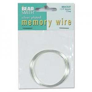 Memory Wire 1 3/4 Silver Plate -oval Bracel 12바퀴