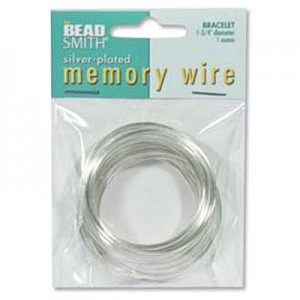 Memory Wire 1 3/4  Silver Plate -bracelet