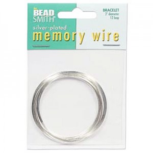 Memory Wire 2inch Silver Plate -bracelet 12바퀴
