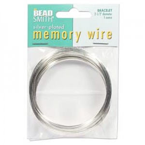 Memory Wire 2 1/2 1 Oz Silver Plate -bracelet