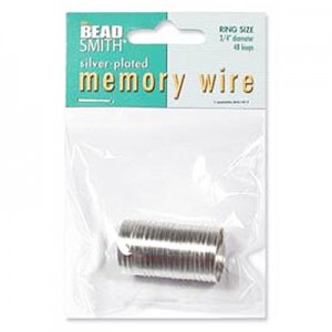 Memory Wire Ring 19mm Slvr Plt -48바퀴
