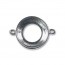 Connector 20mm 4139-2ring Silver Finish-3개