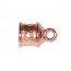 Copper Hammered End Cap 12x8mm - 6개