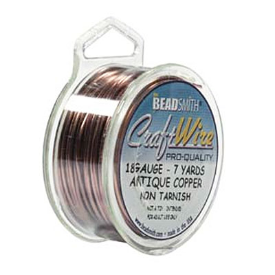 Craft Wire 18ga Antique Copper 1mm - 6.4m