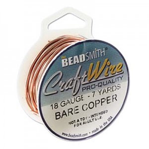 Craft Wire 18ga Bare Copper 1mm - 6.4m
