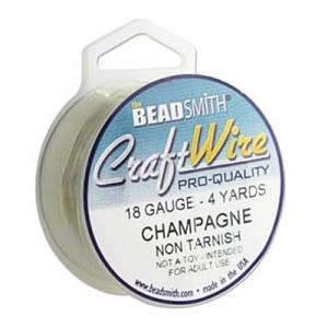 Craft Wire 18ga Champagne Gold 1mm - 3.6m