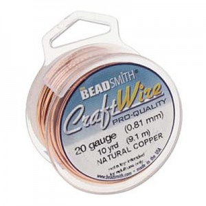 Craft Wire 18ga Natural Copper 1mm - 6.4m