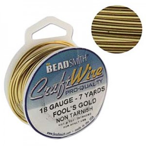 Craft Wire 18ga  Fools Gold 1mm - 6.4m