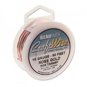 Craft Wire 18ga Rose Gold 1mm - 15.2m