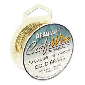 Craft Wire 20ga Bare Gold Brass 0.81mm - 9.1m