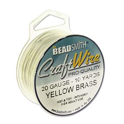 Craft Wire 20ga Bare Yellow Brass 0.81mm - 9.1m