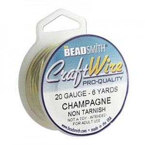 Craft Wire 20ga Champagne Gold 0.81mm - 5.5m