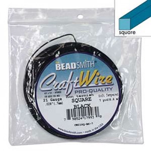 Craft Wire 21ga Square Black 0.72mm - 6.4m