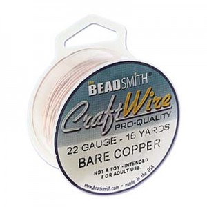 Craft Wire 22ga Bare Copper 0.64mm - 13.7m