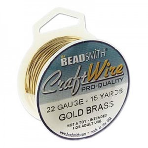 Craft Wire 22ga Bare Gold Brass 0.64mm - 13.7m