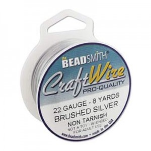 Craft Wire 22ga Brushed Silver 0.64mm - 7.3m