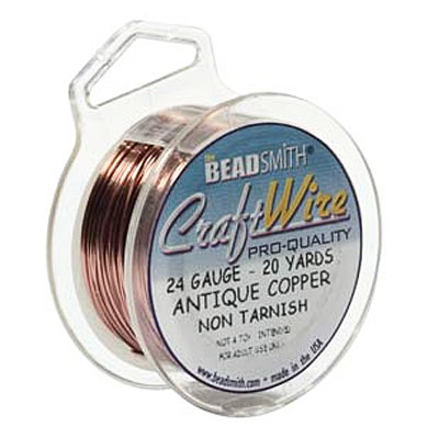 Craft Wire 24ga Antique Copper 0.51mm - 18.3m