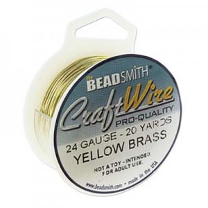 Craft Wire 24ga Bare Yellow Brass 0.51mm - 18.3m