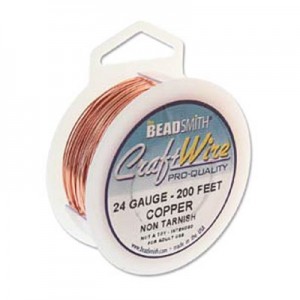 Craft Wire 24ga Natural Copper 0.51mm - 61m