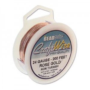 Craft Wire 24ga Rose Gold 0.51mm - 61m