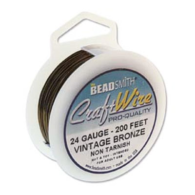 Craft Wire 24ga Vintage Bronze 0.51mm - 61m