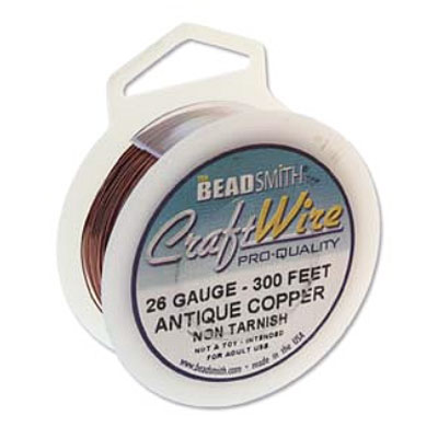 Craft Wire 26ga Antique Copper 0.4mm - 91m