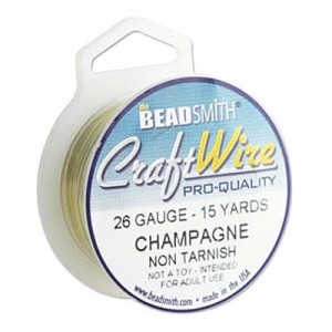 Craft Wire 26ga Champagne Gold 0.4mm - 13.7m