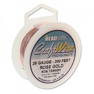 Craft Wire 26ga Rose Gold 0.4mm - 91m