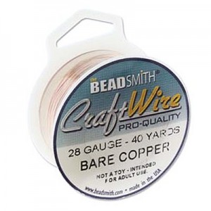Craft Wire 28ga Bare Copper 0.32mm - 36.5m