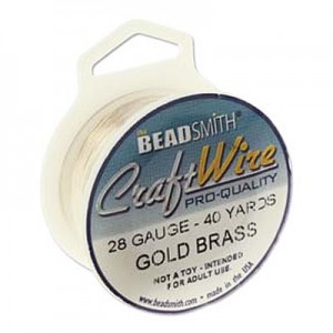 Craft Wire 28ga Gold Brass 0.32mm - 36.5m