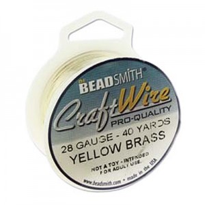 Craft Wire 28ga Yellow Brass 0.32mm - 36.5m