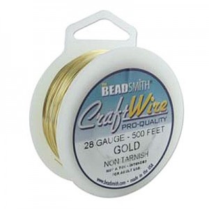 Craft Wire 28ga Non Tarnish Gold 0.32mm - 152m