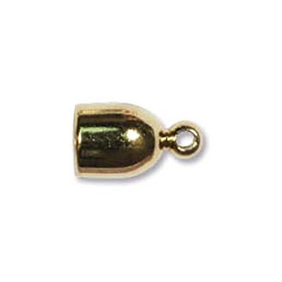 Bullet End Cap 4mm Gold Plate- 18개