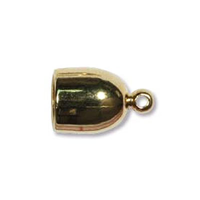 Bullet End Cap 6mm Gold Plate- 18개