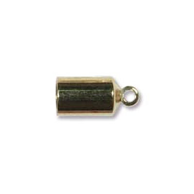 Barrel End Cap 4mm Gold Plate- 18개