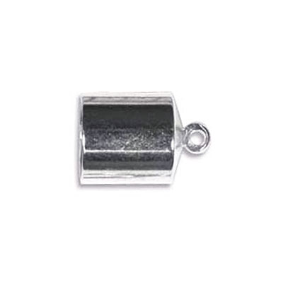 Barrel End Cap 8mm Silver Plate- 18개