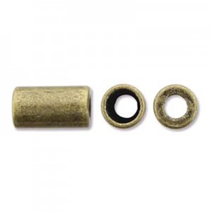 Ant. Brass Bullet End Cap 13.2 X 7.5mm - 12개