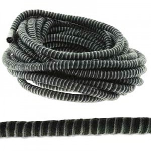 Fiber Wrapped Cord 5mm Black/grey - 5m