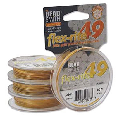 Flexrite 49 Strand 24K Gold Plated 0.35mm - 9.1m